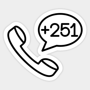 Ethiopia-Dialing Code Sticker